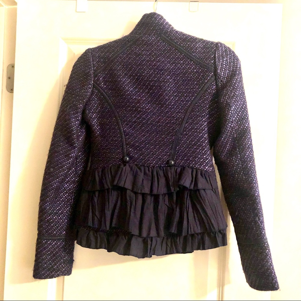 D.E.P.T. Tweed Ruffle Blazer